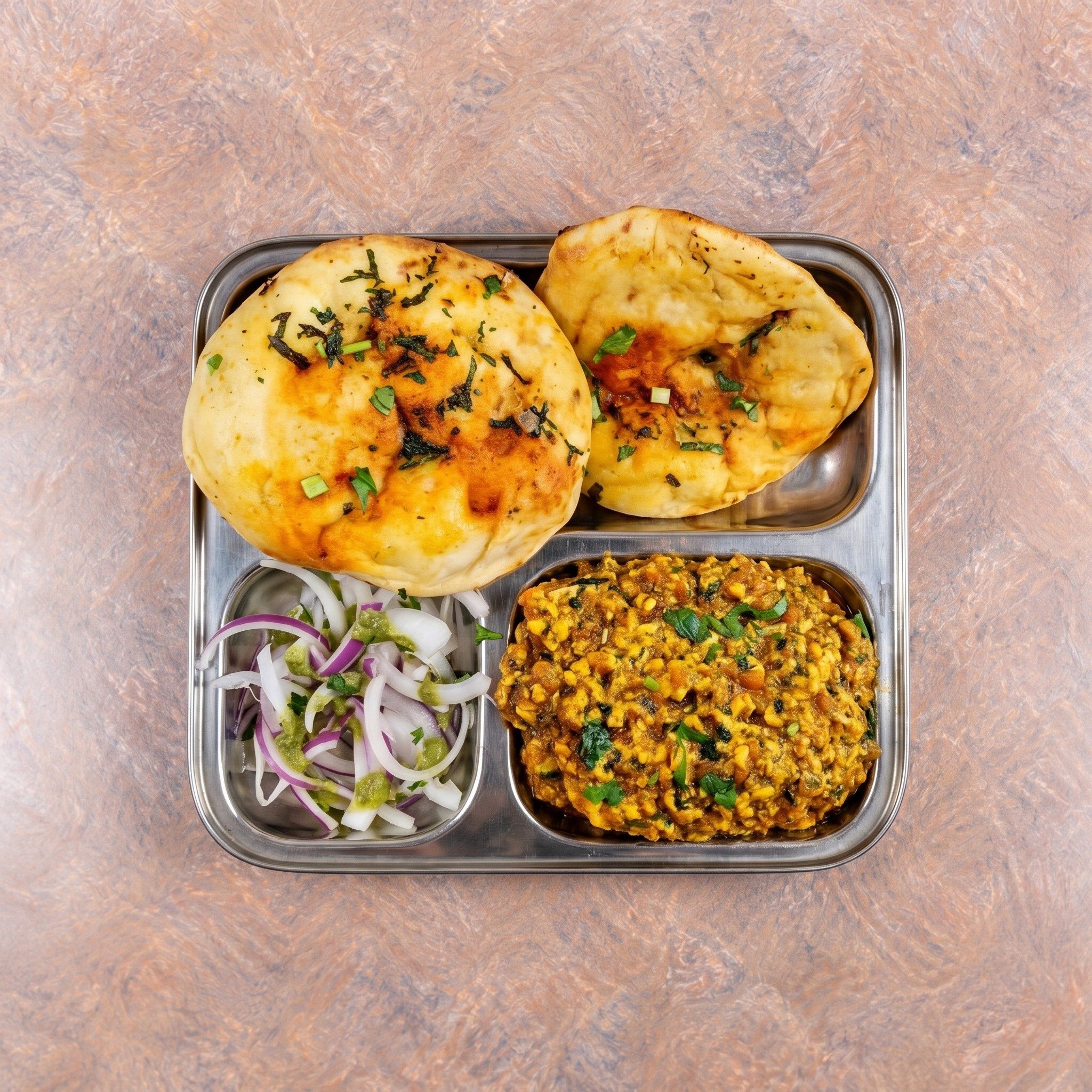 Paneer Bhurji Kulcha.